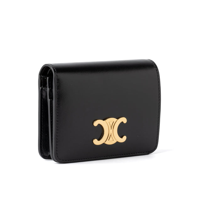 TRIOMPHE COMPACT WALLET - BLACK