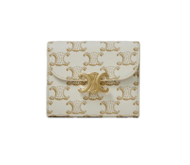 SMALL FLAP WALLET - WHITE