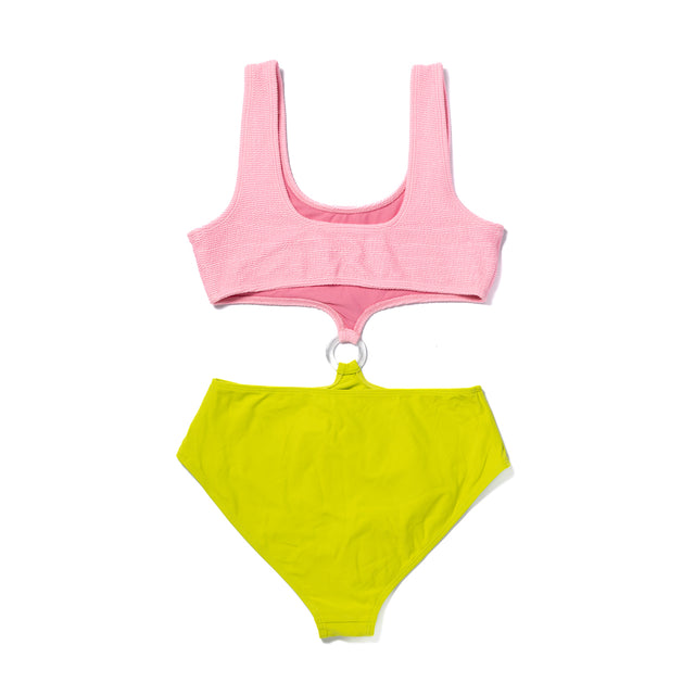 THE VIVIAN BRIEF - ROSE PINK/ CITRUS GREEN