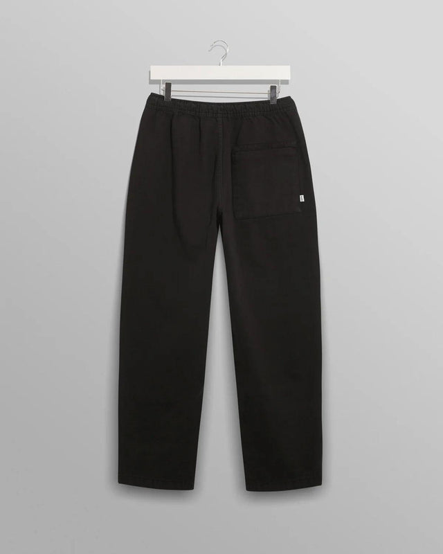 KURT TROUSER ORG COTTON TWILL - BLACK WI00-TRO-KUR-BFK-BLK -BLACK WAX LONDON