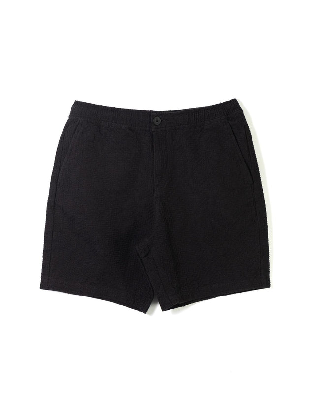 KURT SHORT HONEYCOMB DOBBY - BLACK SS25-STS-KUR-BRV-BLK -BLACK WAX LONDON
