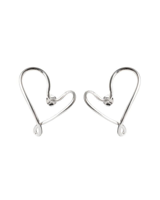 DANCING HEARTS EARRINGS - SILVER DANHE-EA-148 -SILVER BAR JEWELLERY