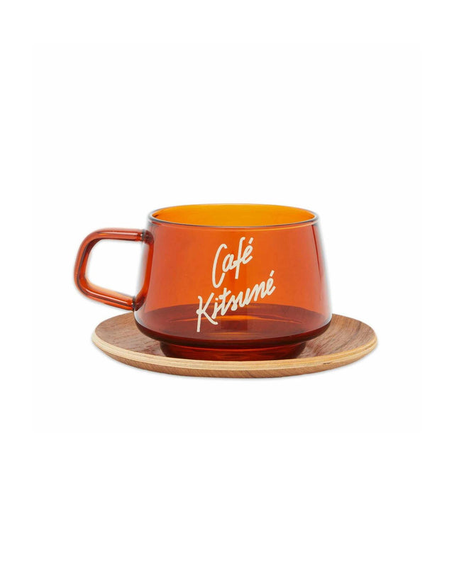 CAFE KITSUNE X KINTO CUP & SAUCER - BRONZE BROWN SPCKU08429 -P272 Maison Kitsune