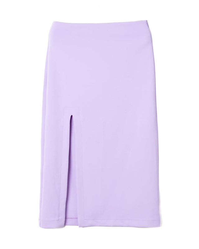STRAIGHT MIDI SKIRT WITH SLIT - LAVENDER EB026 -LAVENDER VIKTOR & ROLF