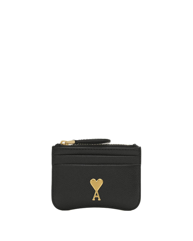 PARIS PARIS ZIPPED CARD HOLDER - BLACK/VIBRATED BRAS
