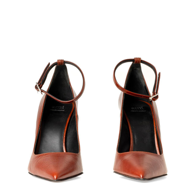 STILLETOES 9 CM HEEL - BROWN FSV604.882 -BROWN AMI PARIS