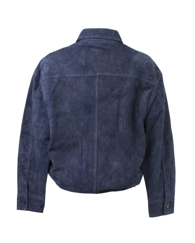 OVERSHIRT WITH WAIST DRAWSTRING - NIGHT BLUE UJK229.506 -430 AMI PARIS