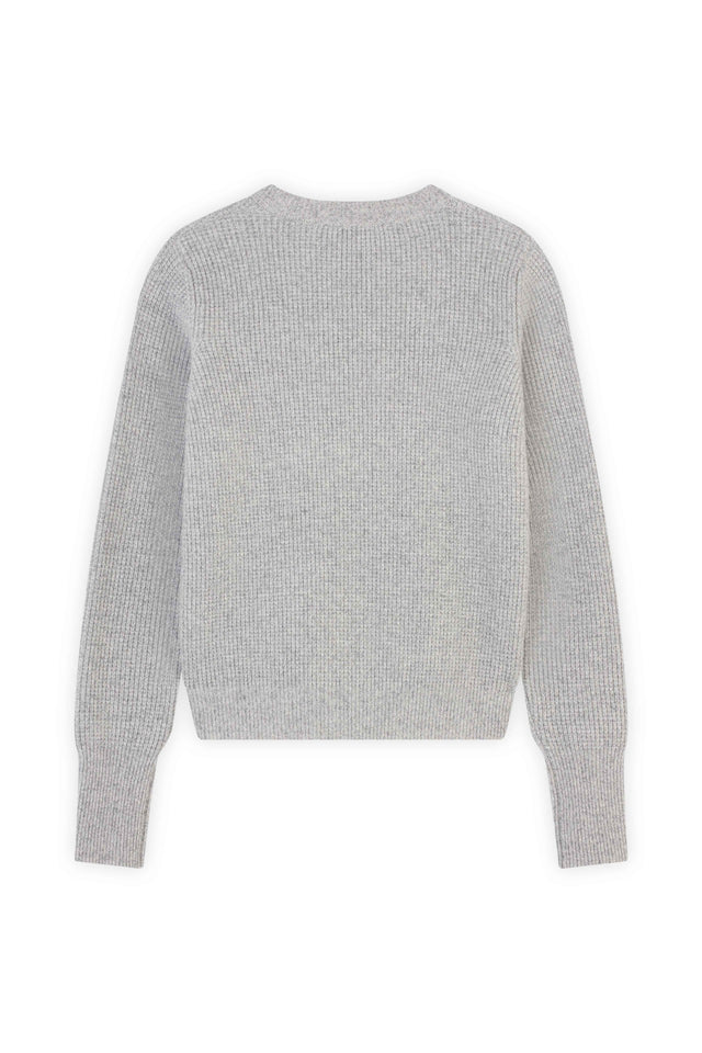 HANDWRITING COMFORT JUMPER - LIGHT GREY MELANGE LW00812KT1063 LIGHT GREY MELANGE Maison Kitsune
