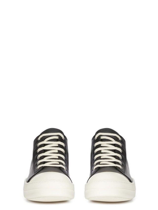 LEATHER LOW SNEAKERS - BLACK/ MILK/ MILK RP01E7891 LCO -911 BLACK/MILK/MILK RICK OWENS