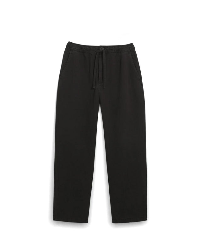 KURT TROUSER ORG COTTON TWILL - BLACK WI00-TRO-KUR-BFK-BLK -BLACK WAX LONDON