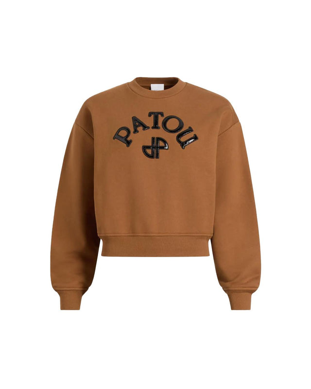 VINYLE LOGO AND JP MONOGRAM SWEATSHIRT - MAHOGANY JE1999995 -121B MAHOGANY PATOU