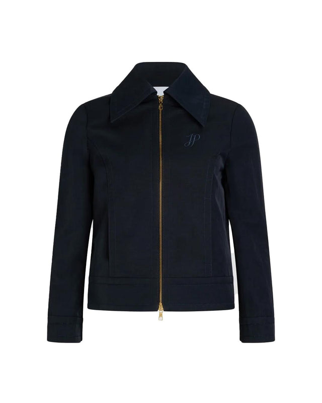 SHORT ZIPPED JACKET - NAVY BLACK OU0360204 -699N NAVY BLACK PATOU