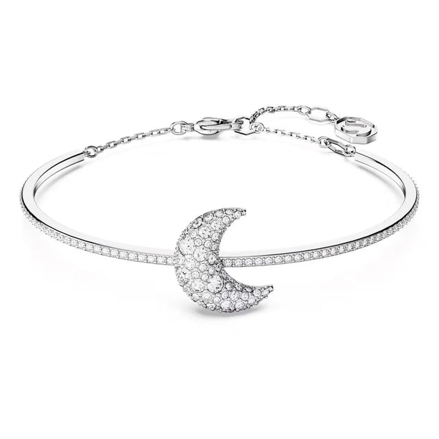 SUBLIMA BANGLE - WHITE/RHODIUM PLATED<BR/> 5666175 CRE/RHS SWAROVSKI