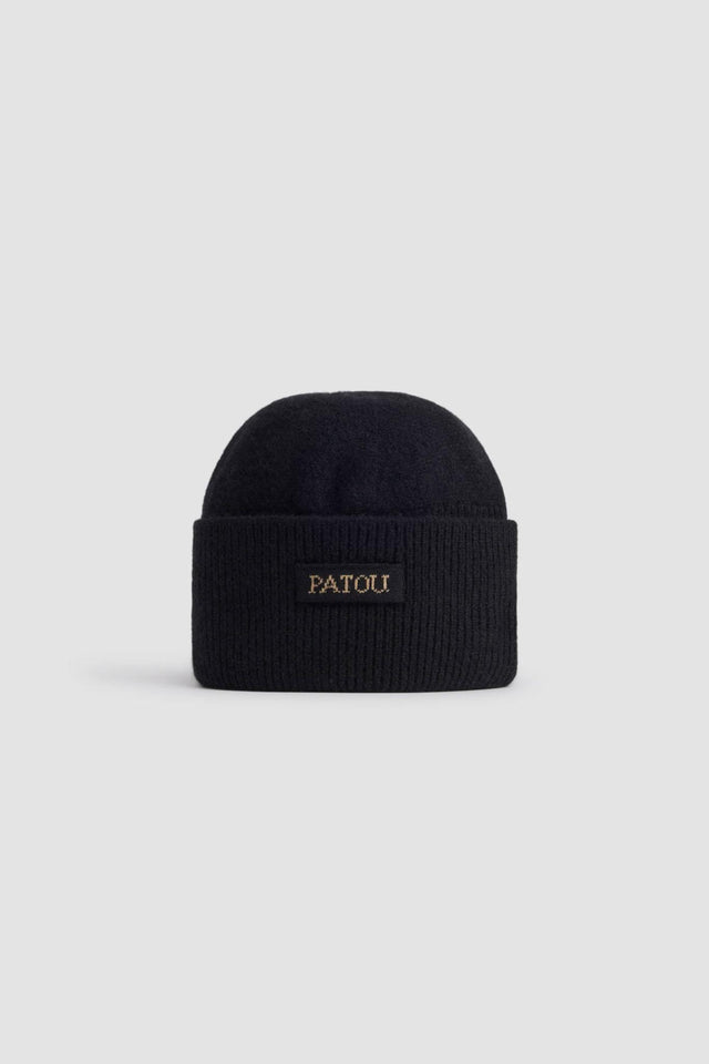 BEANIE IN WOOL AND CASHMERE - BLACK