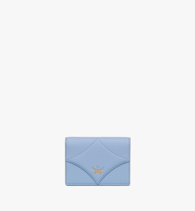 SPANISH CALFSKIN DIAMOND SNAP WALLET - BLUE MYSESAK01L8001 BLUE MCM