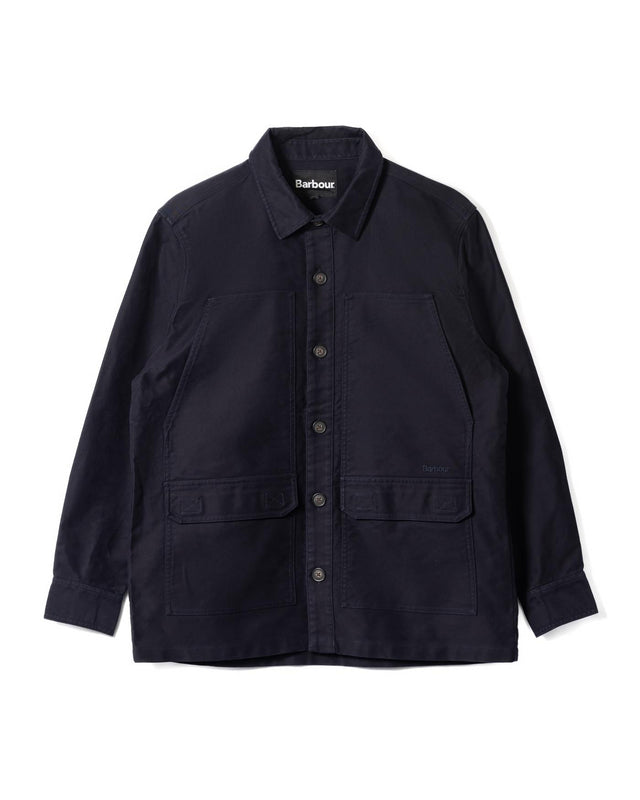NEWBIRCH OVERSIZED COTTON SATEEN OVERSHIRT - NAVY MOS0437NY91 -NAVY BARBOUR