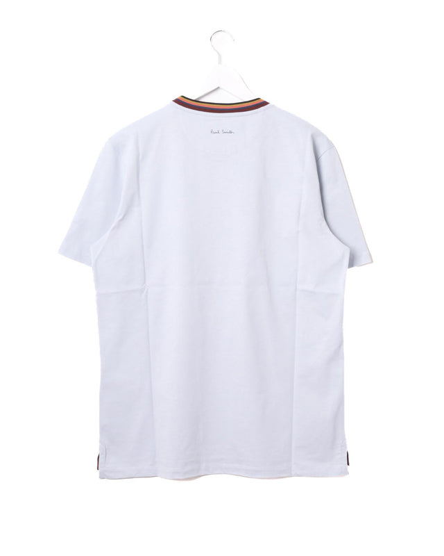 ARTIST STRIPE' COLLAR T-SHIRT - LIGHT BLUE M1R-697PS-H00084 -40B Light Blue PAUL SMITH