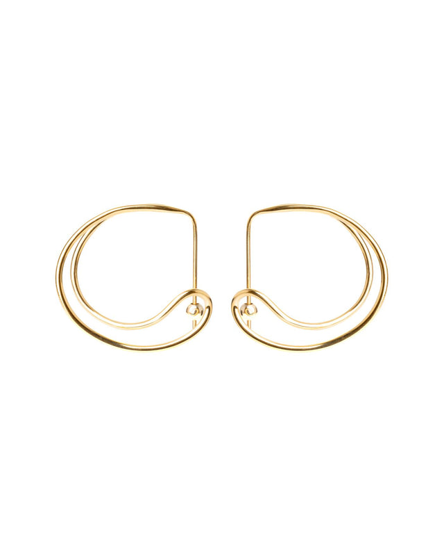 CROSSED PATHS EARRINGS - GOLD CRPA-EA-136 -GOLD BAR JEWELLERY
