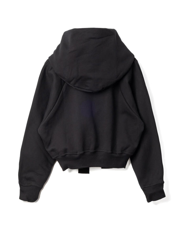 LOGO AND JP MONOGRAM CROPPED HOODIE - BLACK JE1929995 -999B BLACK PATOU