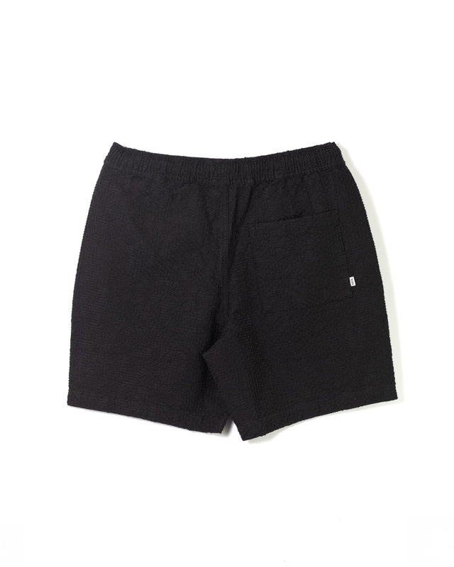 KURT SHORT HONEYCOMB DOBBY - BLACK SS25-STS-KUR-BRV-BLK -BLACK WAX LONDON