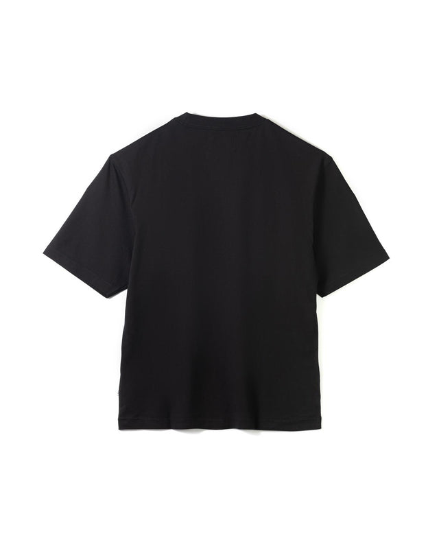 MILTON SS TEE COMPACT COTTON - BLACK SS25-TEE-MIL-BOE-BLK -BLACK WAX LONDON
