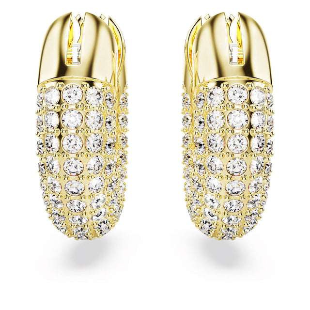 DEXTERA HOOP EARRINGS - WHITE/GOLD-TONE PLATED 5636530 CRY/GOS SWAROVSKI