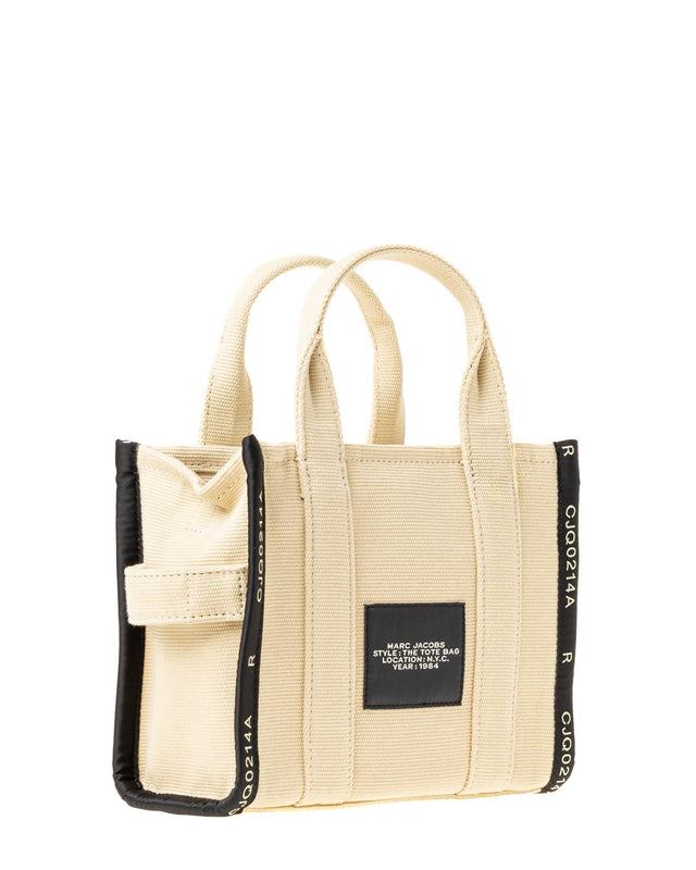 THE JACQUARD SMALL TOTE BAG - WARM SAND