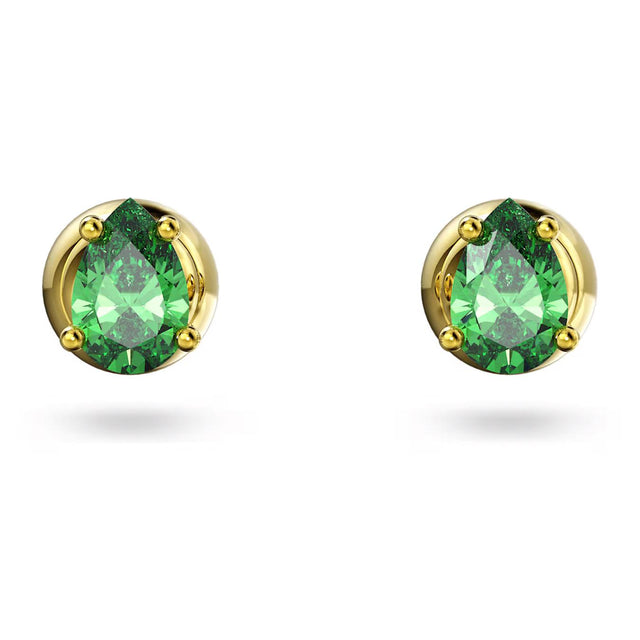 CHROMA STUD EARINGS - GREEN/GOLD-TONE PLATED 5639120 FANGR/GOS SWAROVSKI