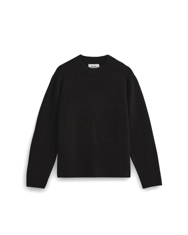 WILDE CREW PLAIN JERSEY BOUCLE - BLACK