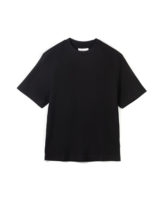 DEAN TEXTURED T-SHIRT - BLACK WI00-TEE-DEA-APF-BLK BLACK WAX LONDON