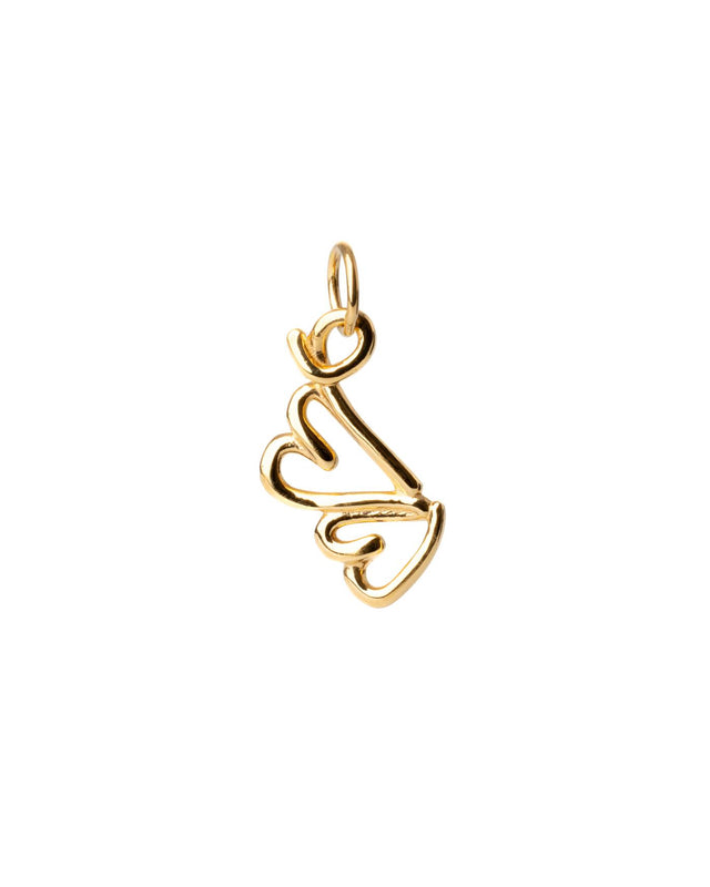 TWO HEARTS CHARM - GOLD TWOH-CHA-156 -GOLD BAR JEWELLERY