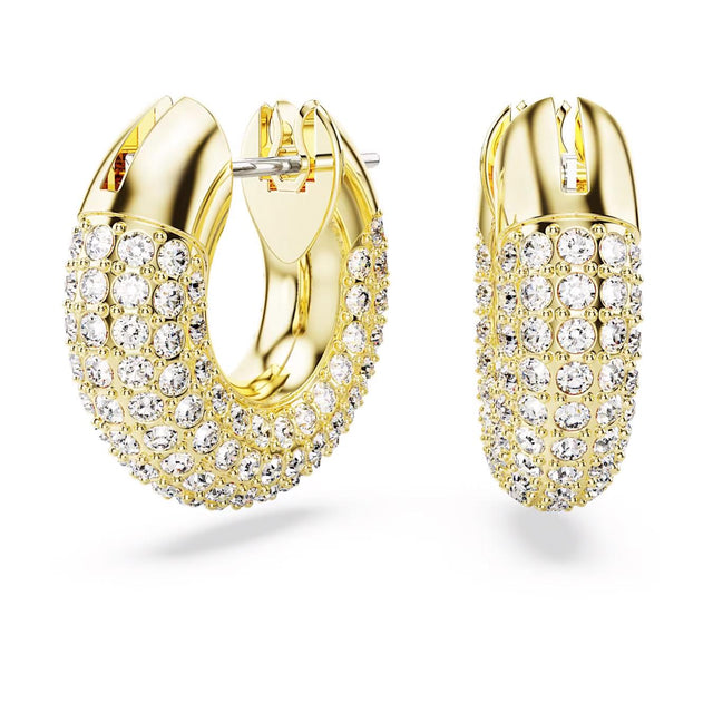 DEXTERA HOOP EARRINGS - WHITE/GOLD-TONE PLATED 5636530 CRY/GOS SWAROVSKI