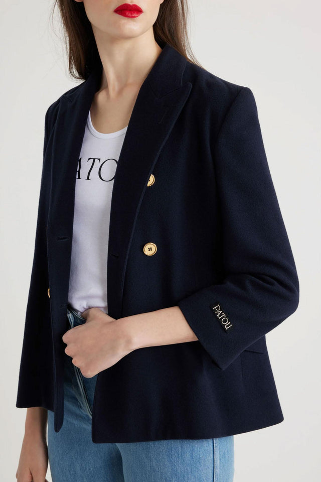 DOUBLE-BREASTED JACKET - NAVY