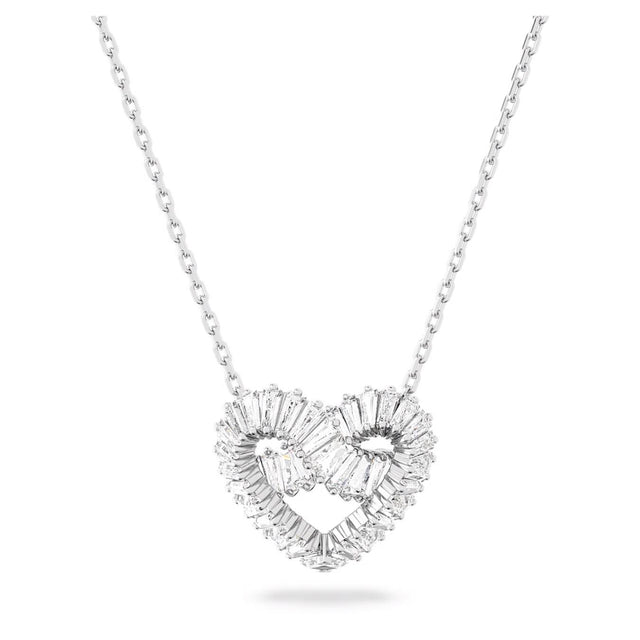 MATRIX PENDANT - WHITE/RHODIUM PLATED