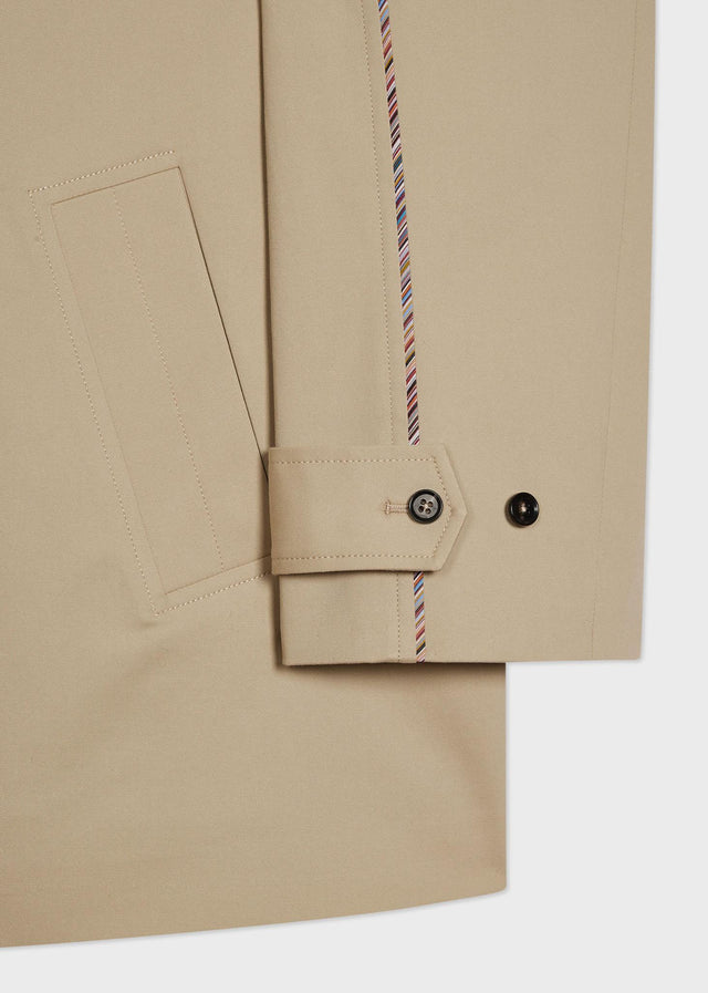 WOMEN'S COTTON TRAPEZE SHORT JACKET - STONE W1R-366J-N01934 63A Stone PAUL SMITH