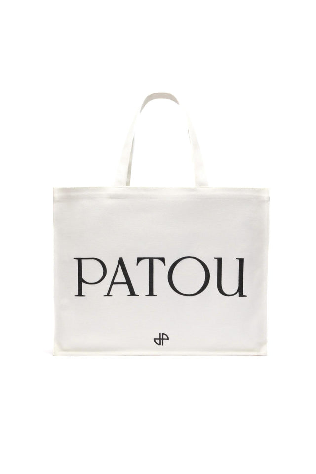 LARGE LOGO TOTE BAG - WHITE AC0450076 -001W WHITE PATOU