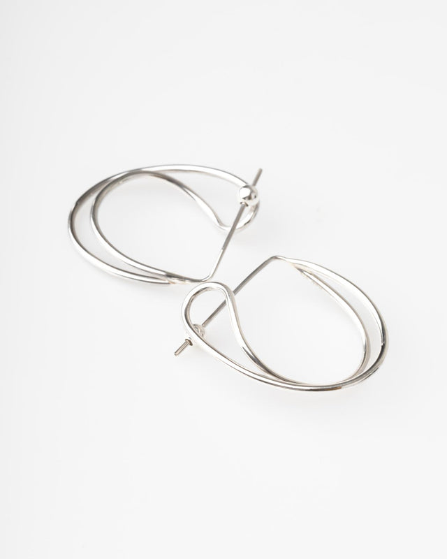 CROSSED PATHS EARRINGS - SILVER CRPA-EA-136 -SILVER BAR JEWELLERY