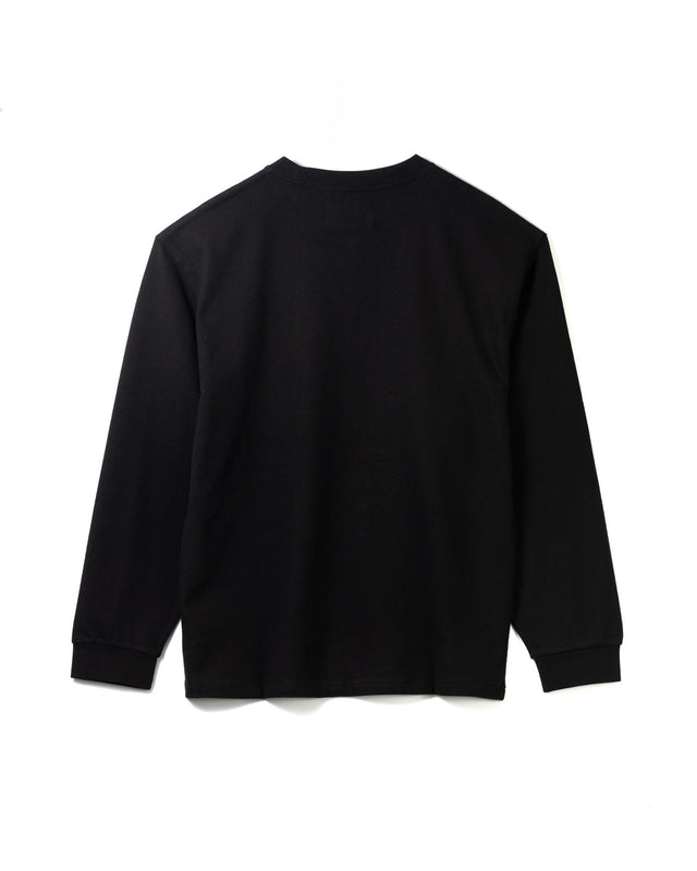 HAYDEN LONG SLEEVE TEE JOLT - BLACK WI00-TEE-HAY-APF-BLK -BLACK WAX LONDON
