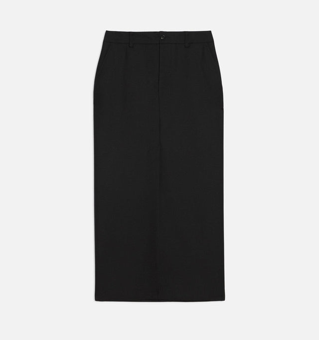 PENCIL SKIRT WITH SLITS - BLACK