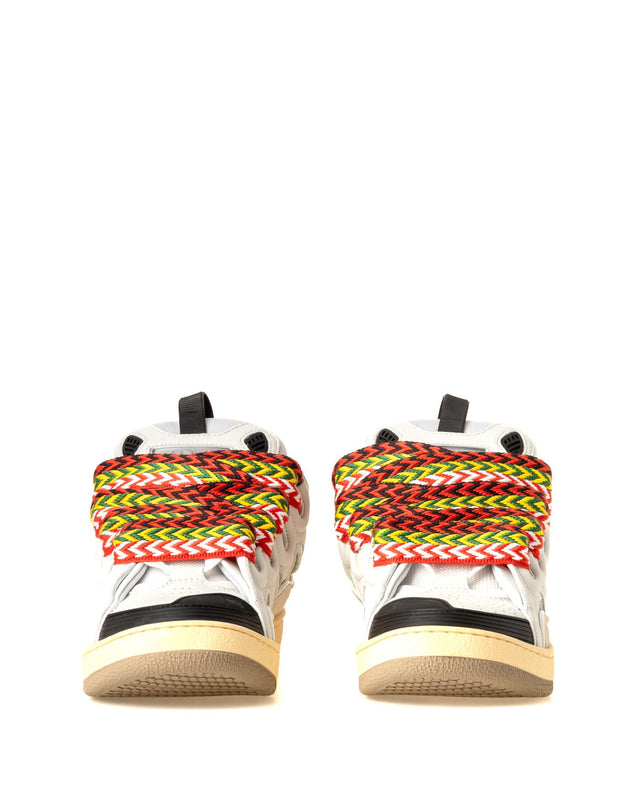 LEATHER CURB SNEAKERS - WHITE FU-SKDK12-DRA2-P25 -00 WHITE LANVIN