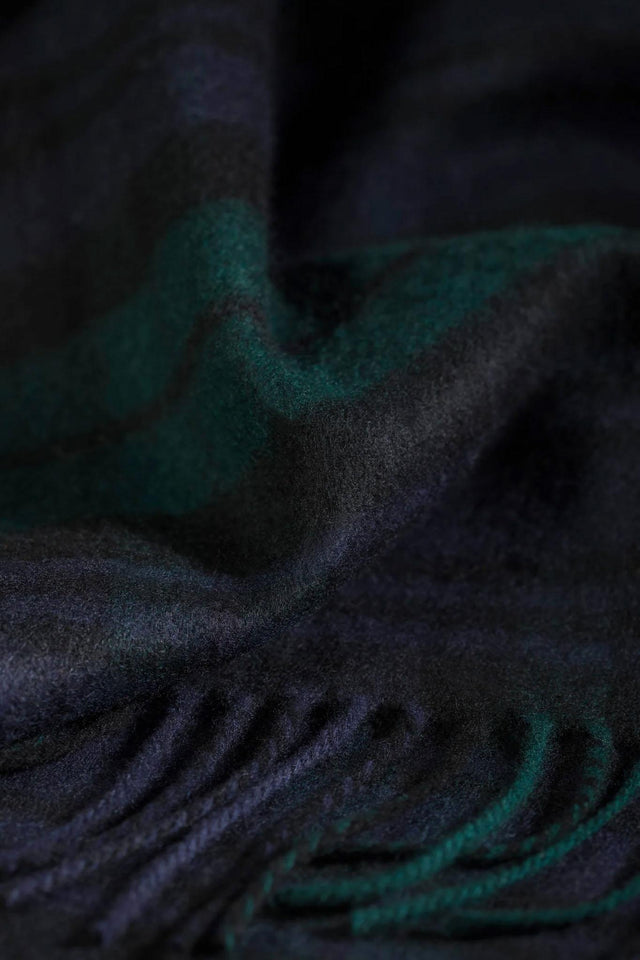 CASHMERE WOVEN SCARF - BLACK WATCH WA000016 -BLACK WATCH JOHNSTONS OF ELGIN