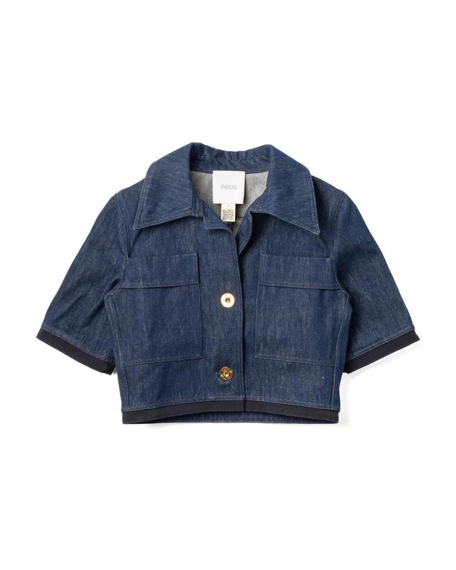 SHORT SLEEVES CROPPED JACKET - RODEO BLUE JA0480008 -602D RODEO BLUE PATOU