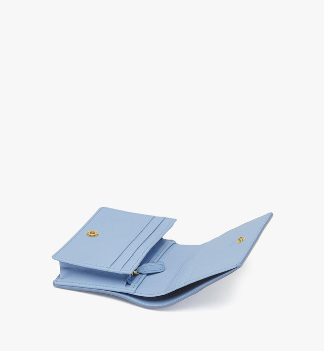 SPANISH CALFSKIN DIAMOND SNAP WALLET - BLUE MYSESAK01L8001 BLUE MCM