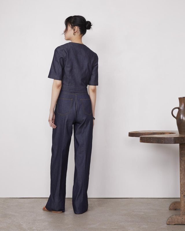 LUBENA WAISTCOAT - DARK INDIGO S25WTLG419 -DARK INDIGO OFFICINE GENERALE