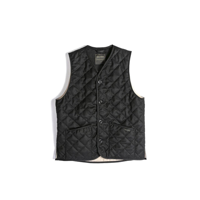 BUTTON FRONT GILET - BLACK LV12000 102 -BLACK LAVENHAM