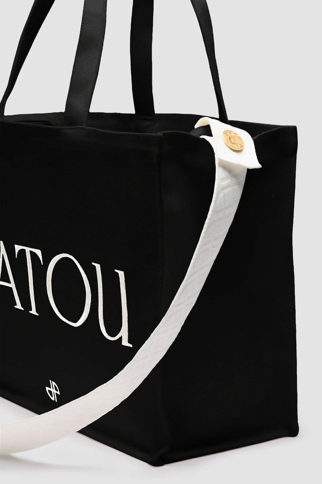 LARGE LOGO TOTE BAG - BLACK AC0450076 -999B BLACK PATOU