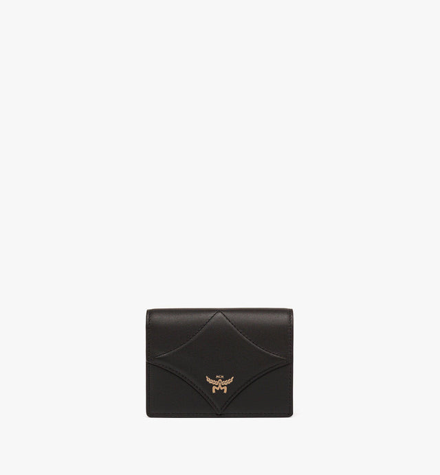 SPANISH CALFSKIN DIAMOND SNAP WALLET - BLACK MYSESAK01BK001 BLACK MCM