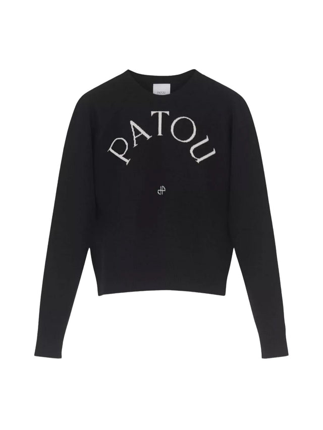 JACQUARD LONG SLEEVES JUMPER - BLACK KN1108080 -999B BLACK PATOU