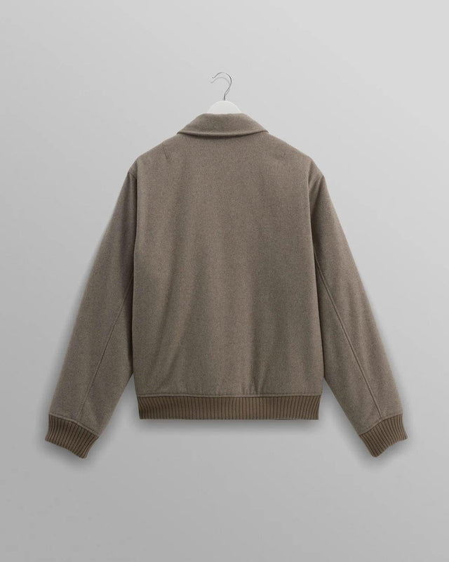 KNOLL WOOL BOMBER JACKET - NATURAL AW24-JKT-KNO-BKN-NAT -NATURAL WAX LONDON