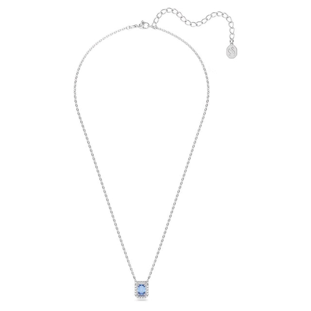 MILLLENIA NECKLACE OCTAGON CUT - BLUE/RHODIUM PLATED